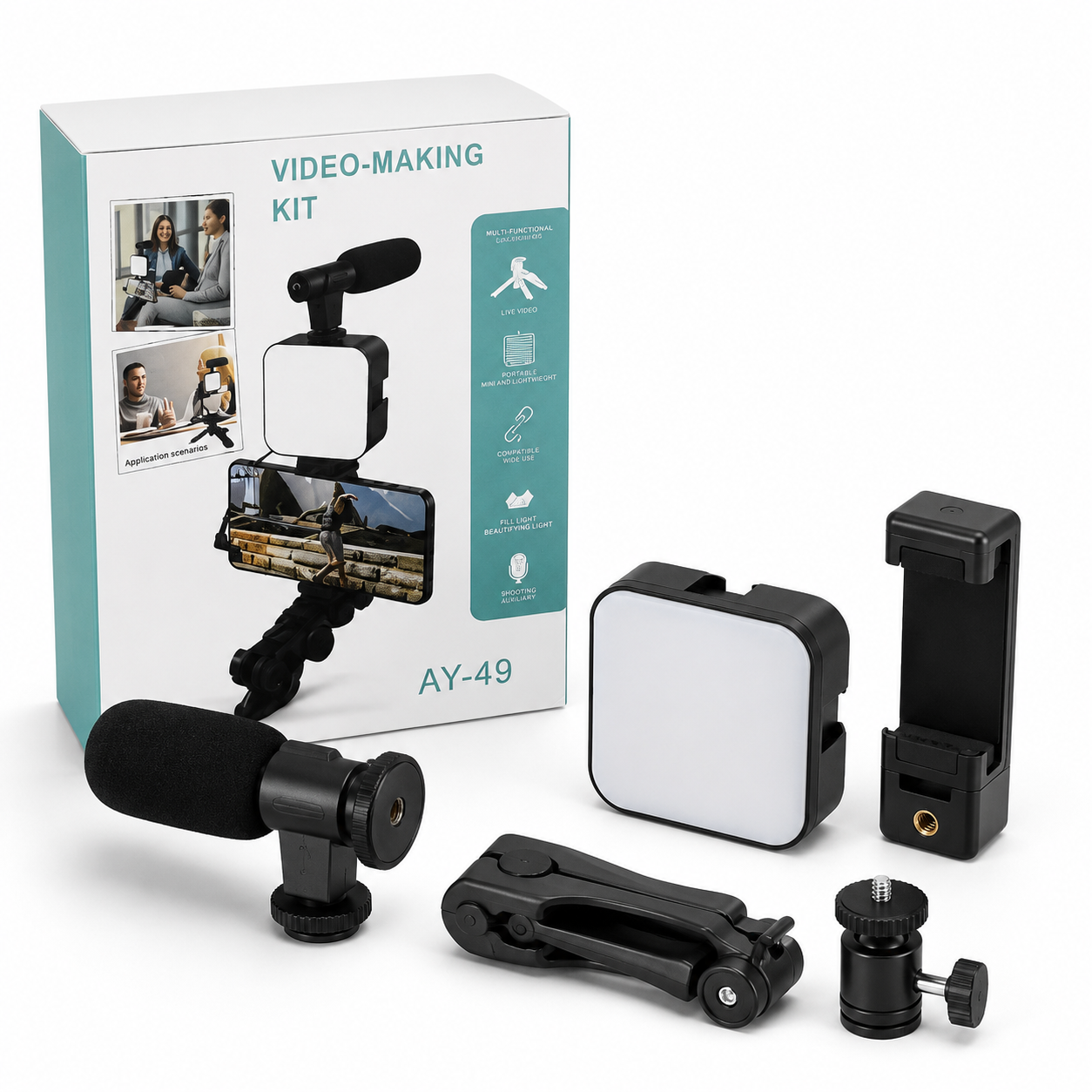 Video Making Kit AY-49 – ستوديو تصوير متكامل للهاتف