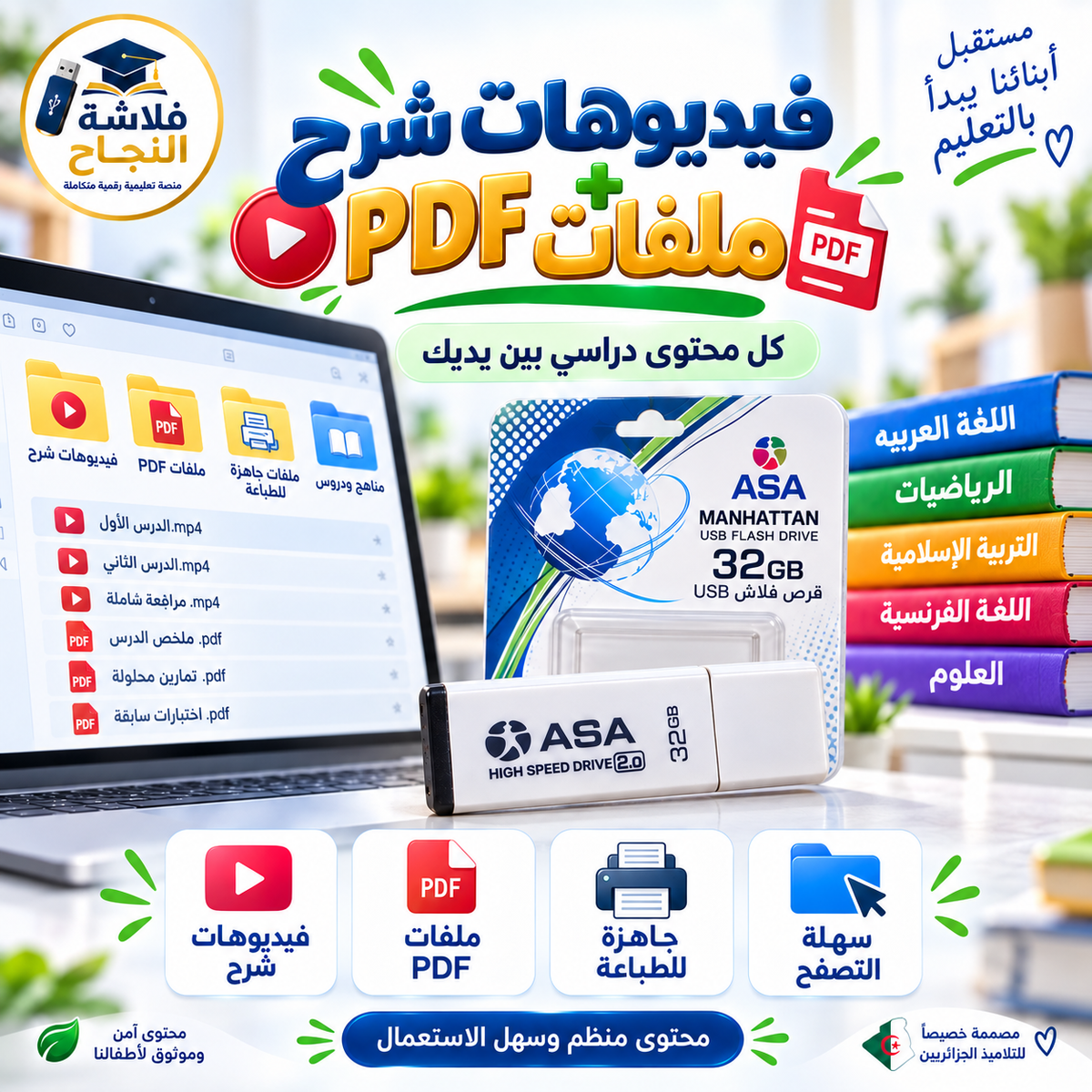 فلاشة النجاح – الطور الابتدائي