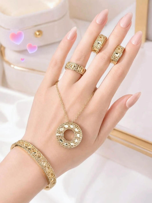 طقم مجوهرات نسائي متكامل – 4 قطع